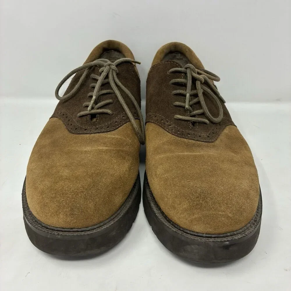 GH Bass Co Shoes Mens 7 Maroon Leather Dress Emmie Saddle Oxford Lace Up